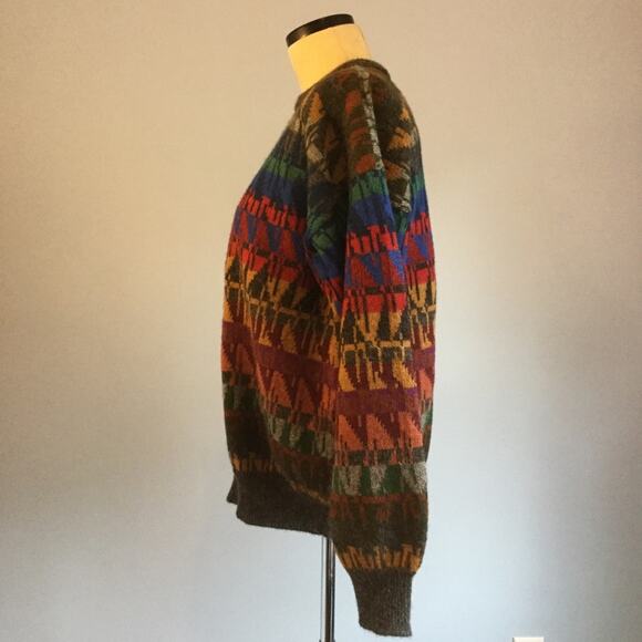 Millma 100% Alpaca Hand-Loomed Sweater – L – Geometric Knit from Bolivia - Picture 6 of 10